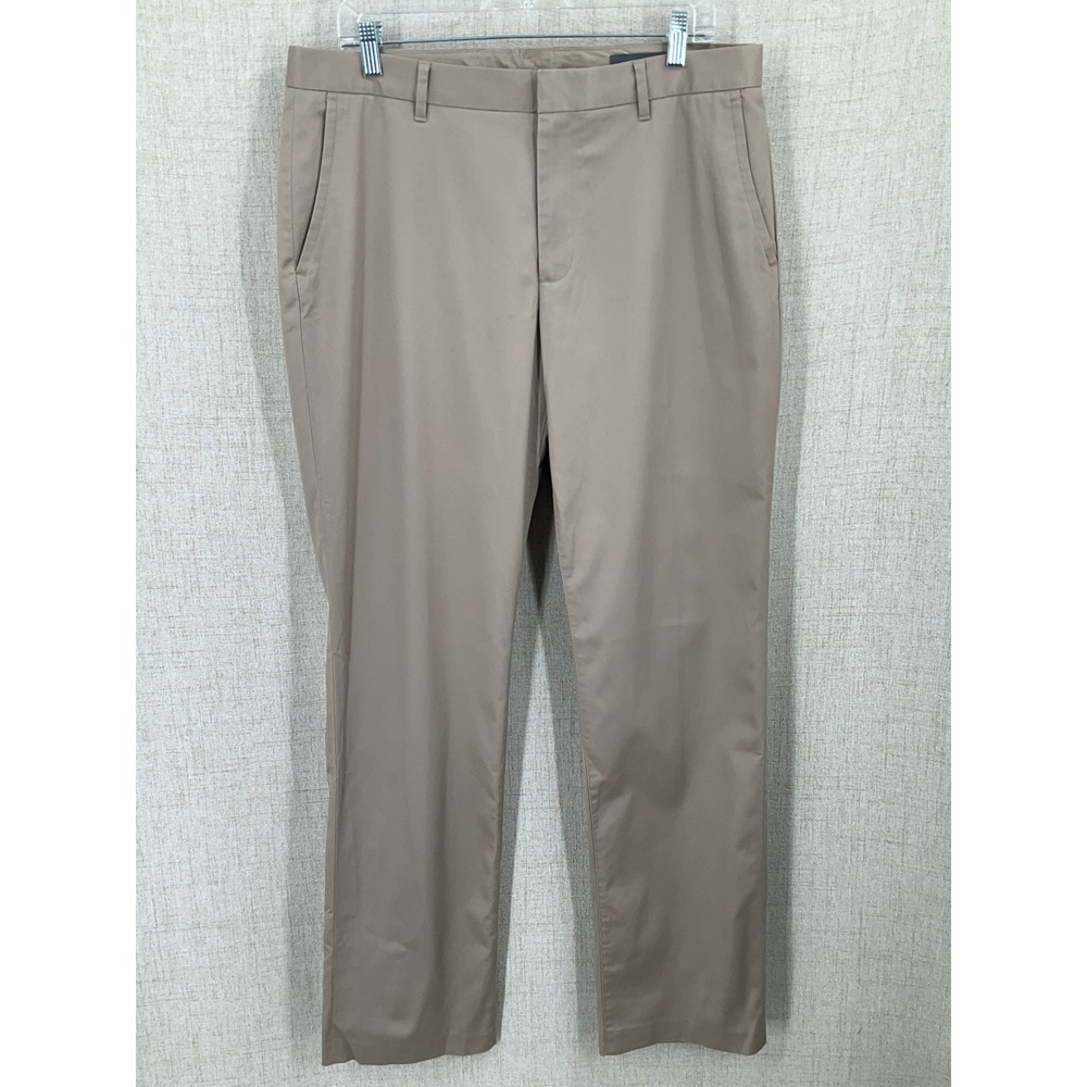Bonobos Dress Pants Mens 34x34 Khaki Tan Cotton Stretch Straight Weekday Warrior